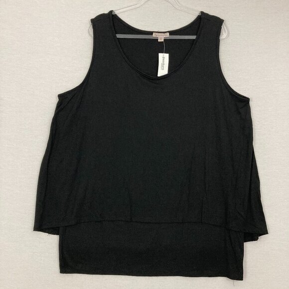 New CB Established 1962 Black Stretch Knit Layered Pullover Sleeveless Top 3X - Picture 1 of 10